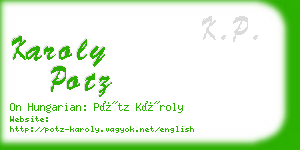 karoly potz business card